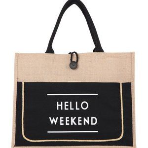 BRAND NEW STYLISH HELLO WEEKEND TOTE BAG